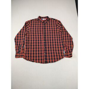 Old Navy Shirt Men's XL Red Plaid  Regular Fit‎  Long Sleeve Corpcore Casual